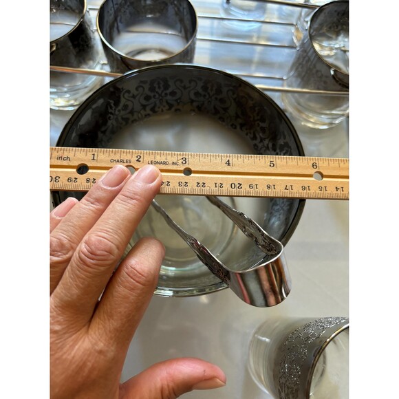 Silver Fade by Vitreon Queens Lusterware, ltd Bar Set - Picture 9 of 11